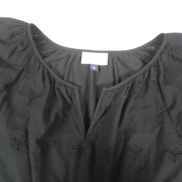 UNIVERSAL THREADS BLACK EYELET LACE MINI DRESS 3/4 SLEEVE WOMENS SIZE LARGE L255 - Picture 8 of 10